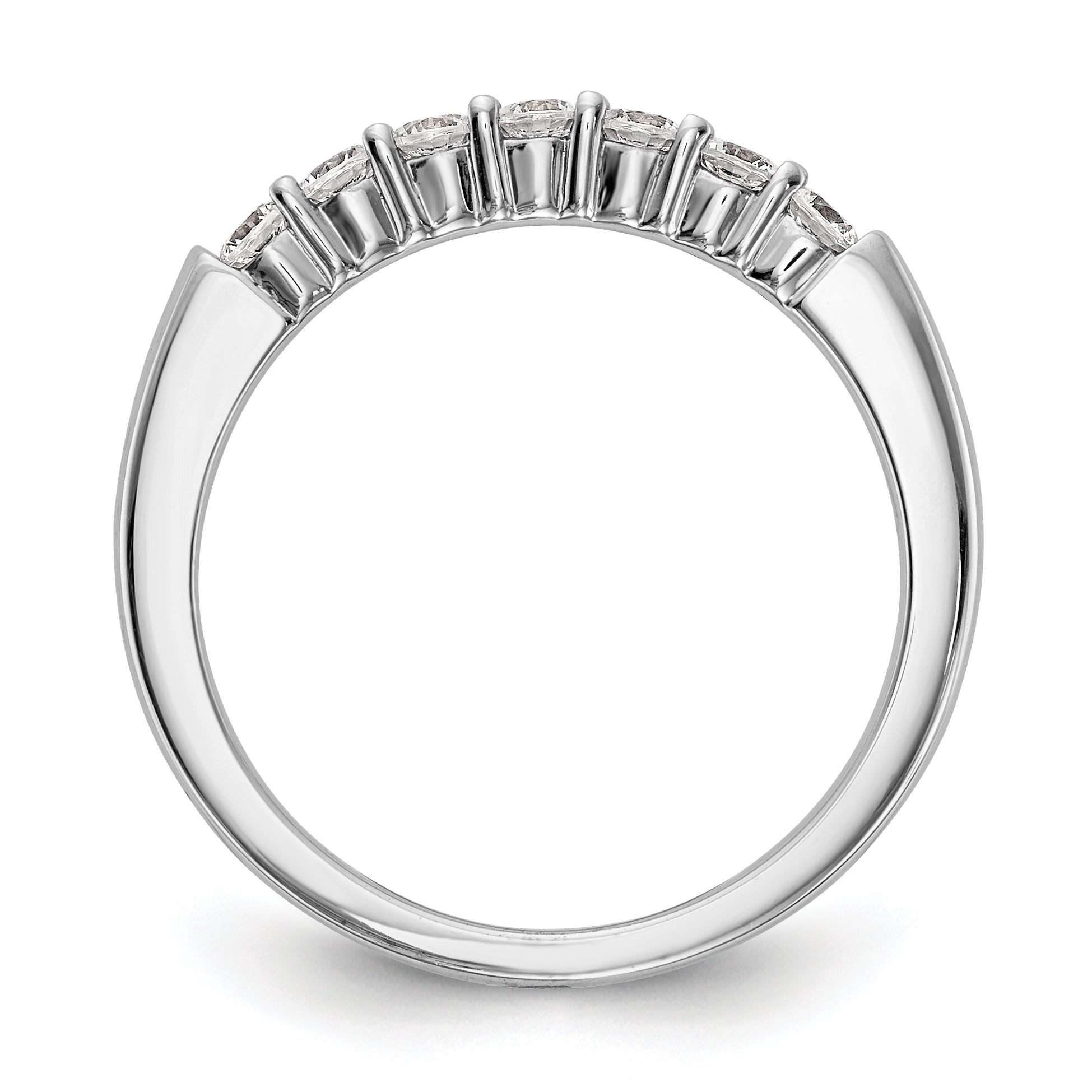 0.28ct. CZ Solid Real 14k White Gold Wedding Wedding Band Ring