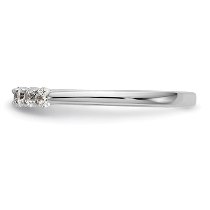 0.28ct. CZ Solid Real 14k White Gold Wedding Wedding Band Ring