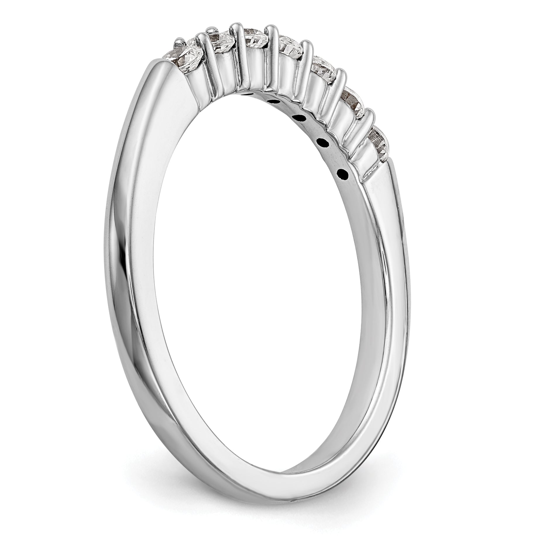 0.28ct. CZ Solid Real 14k White Gold Wedding Wedding Band Ring