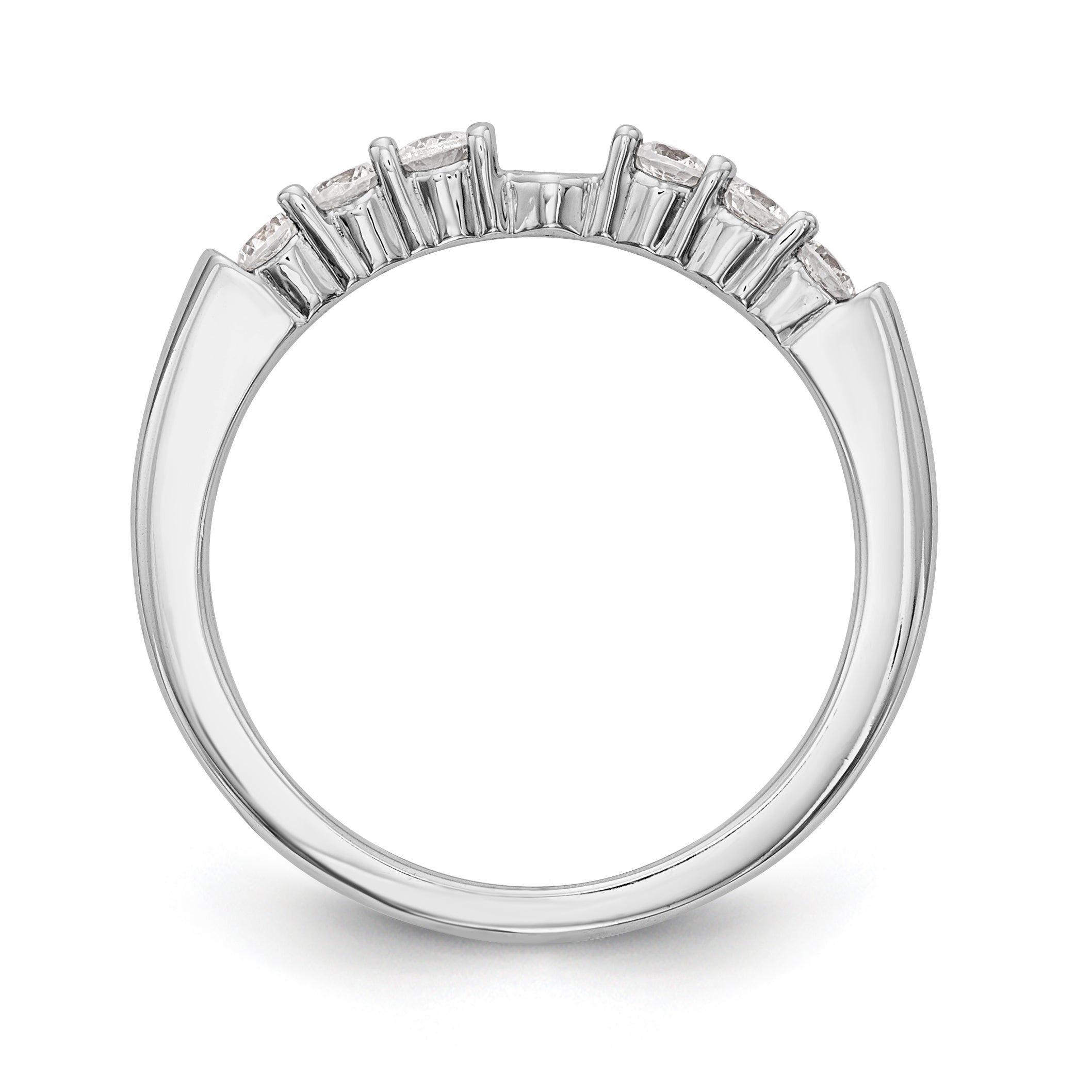 0.25ct. CZ Solid Real 14K White Gold Peg Set Engagement Ring