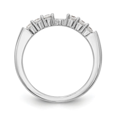 0.39ct. CZ Solid Real 14K White Gold Peg Set Engagement Ring