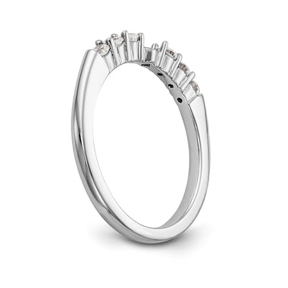 0.25ct. CZ Solid Real 14K White Gold Peg Set Engagement Ring