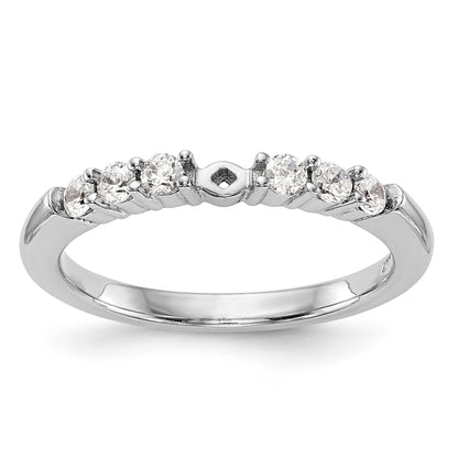 0.25ct. CZ Solid Real 14K White Gold Peg Set Engagement Ring