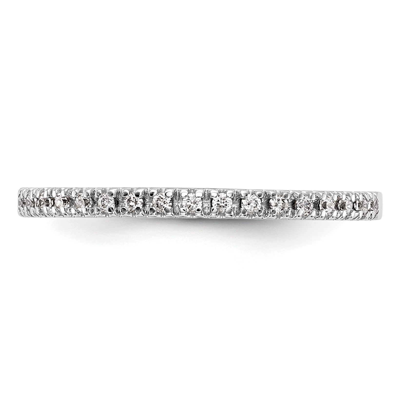 0.10ct. CZ Solid Real 14k White Gold Wedding Wedding Band Ring