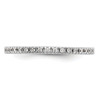 0.10ct. CZ Solid Real 14k White Gold Wedding Wedding Band Ring