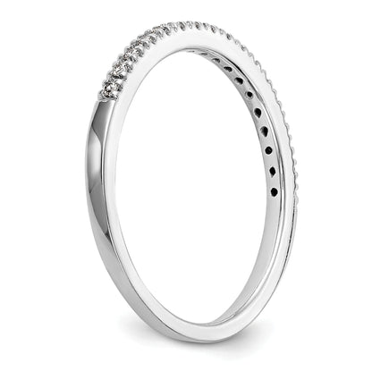 0.10ct. CZ Solid Real 14k White Gold Wedding Wedding Band Ring