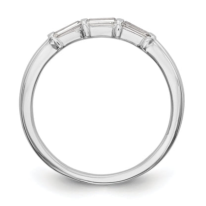 0.36ct. CZ Solid Real 14k White Gold Wedding Wedding Band Ring