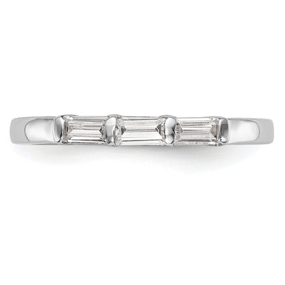 0.36ct. CZ Solid Real 14k White Gold Wedding Wedding Band Ring