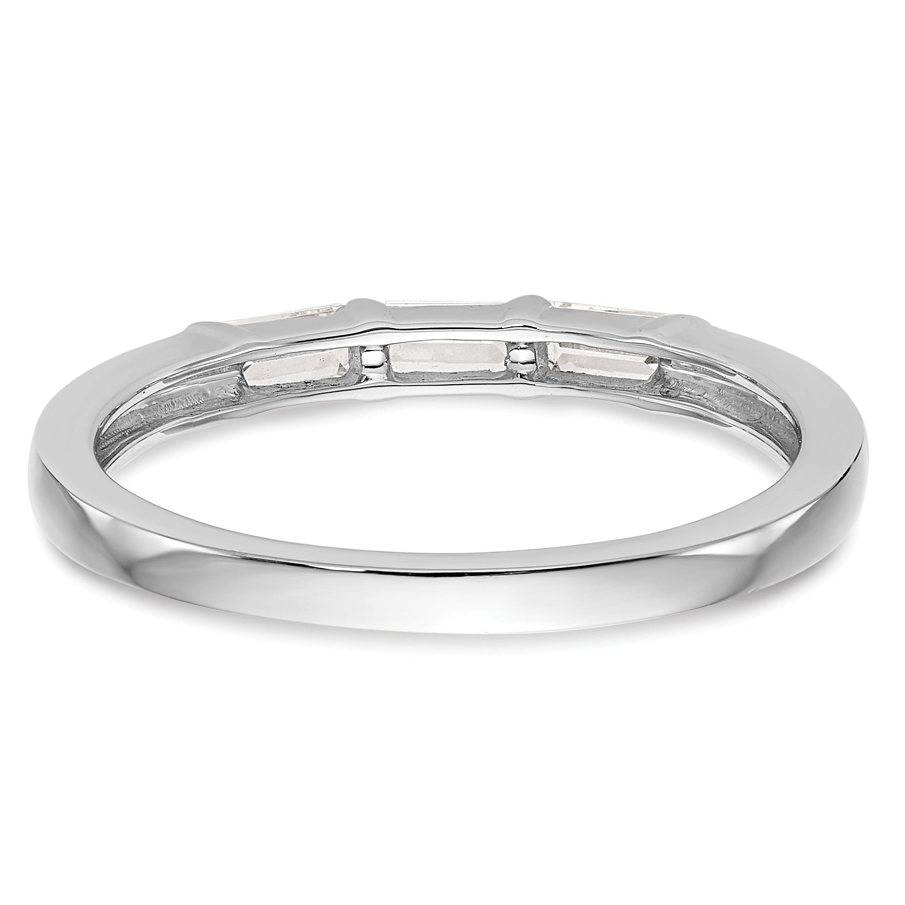 0.36ct. CZ Solid Real 14k White Gold Wedding Wedding Band Ring