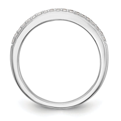 0.19ct. CZ Solid Real 14k White Gold Wedding Wedding Band Ring