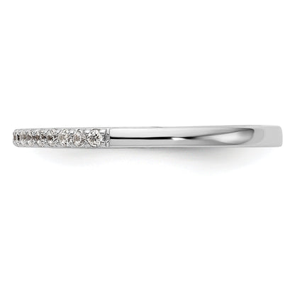 0.19ct. CZ Solid Real 14k White Gold Wedding Wedding Band Ring