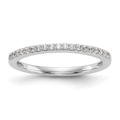 0.19ct. CZ Solid Real 14k White Gold Wedding Wedding Band Ring