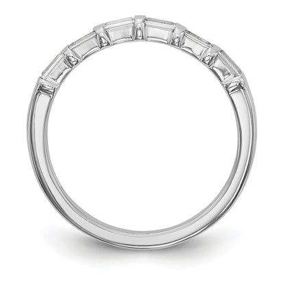 0.24ct. CZ Solid Real 14k White Gold Wedding Wedding Band Ring