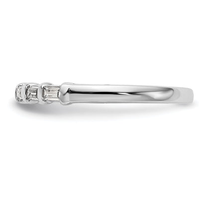 0.24ct. CZ Solid Real 14k White Gold Wedding Wedding Band Ring