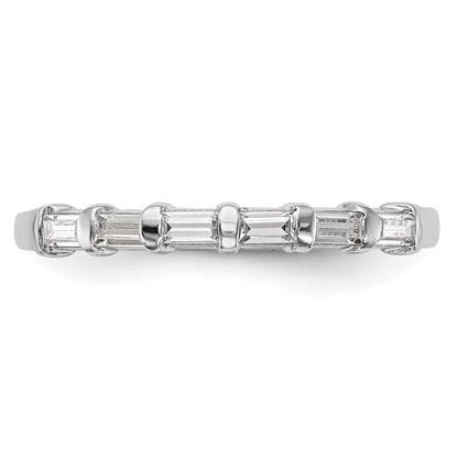 0.24ct. CZ Solid Real 14k White Gold Wedding Wedding Band Ring