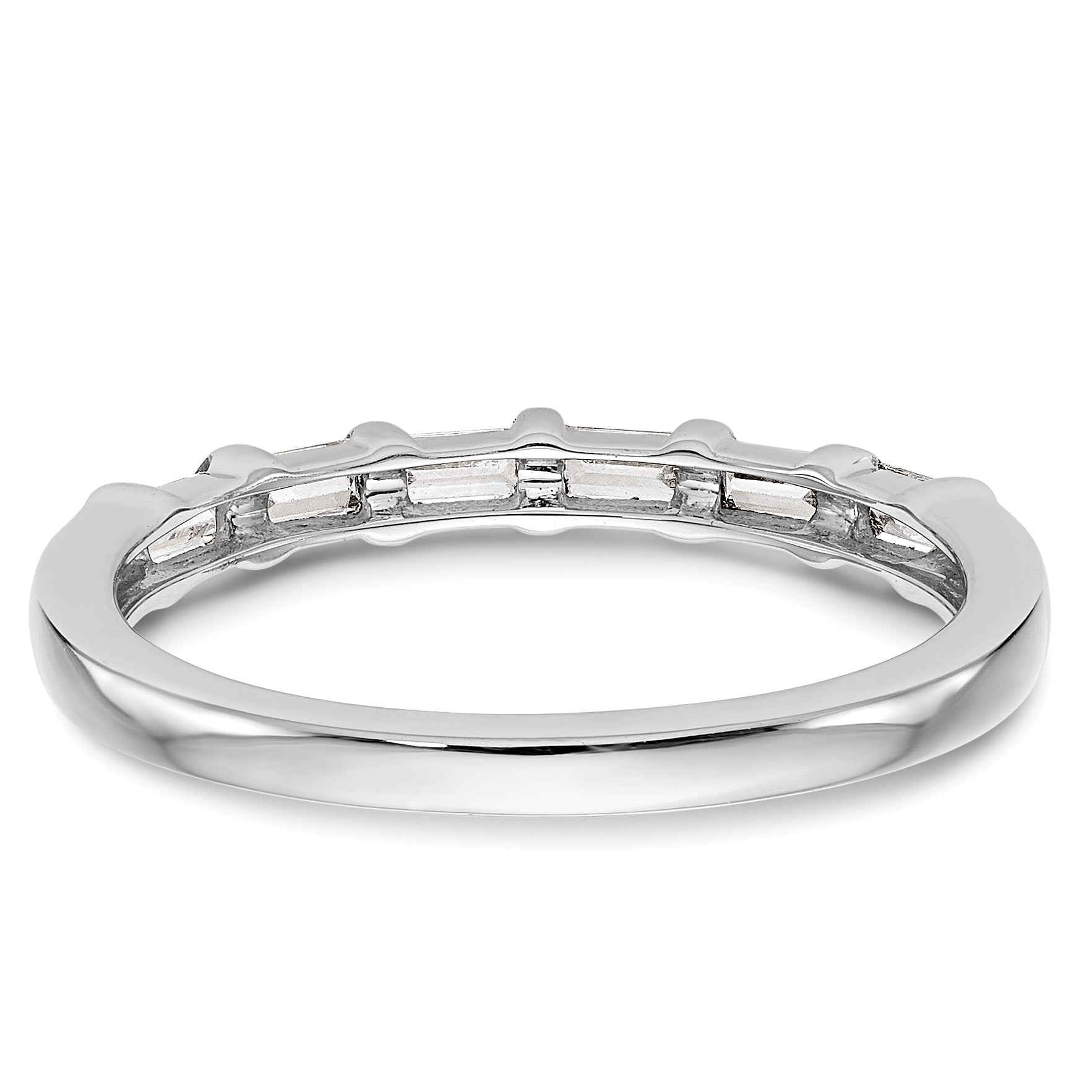 0.24ct. CZ Solid Real 14k White Gold Wedding Wedding Band Ring
