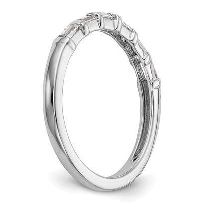 0.24ct. CZ Solid Real 14k White Gold Wedding Wedding Band Ring
