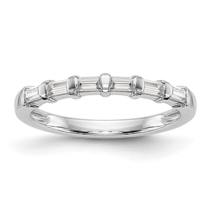 0.24ct. CZ Solid Real 14k White Gold Wedding Wedding Band Ring