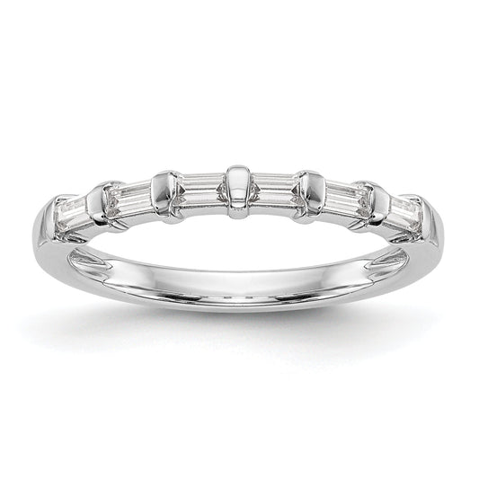 0.24ct. CZ Solid Real 14k White Gold Wedding Wedding Band Ring