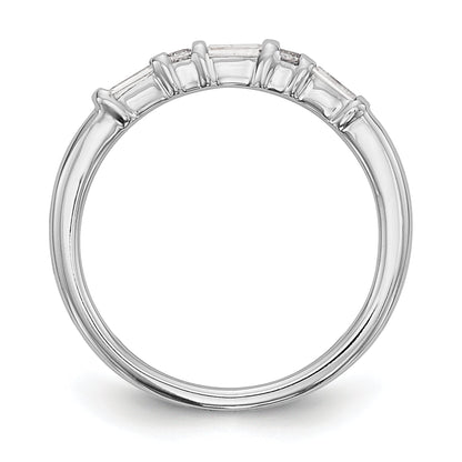 0.27ct. CZ Solid Real 14k White Gold Wedding Wedding Band Ring