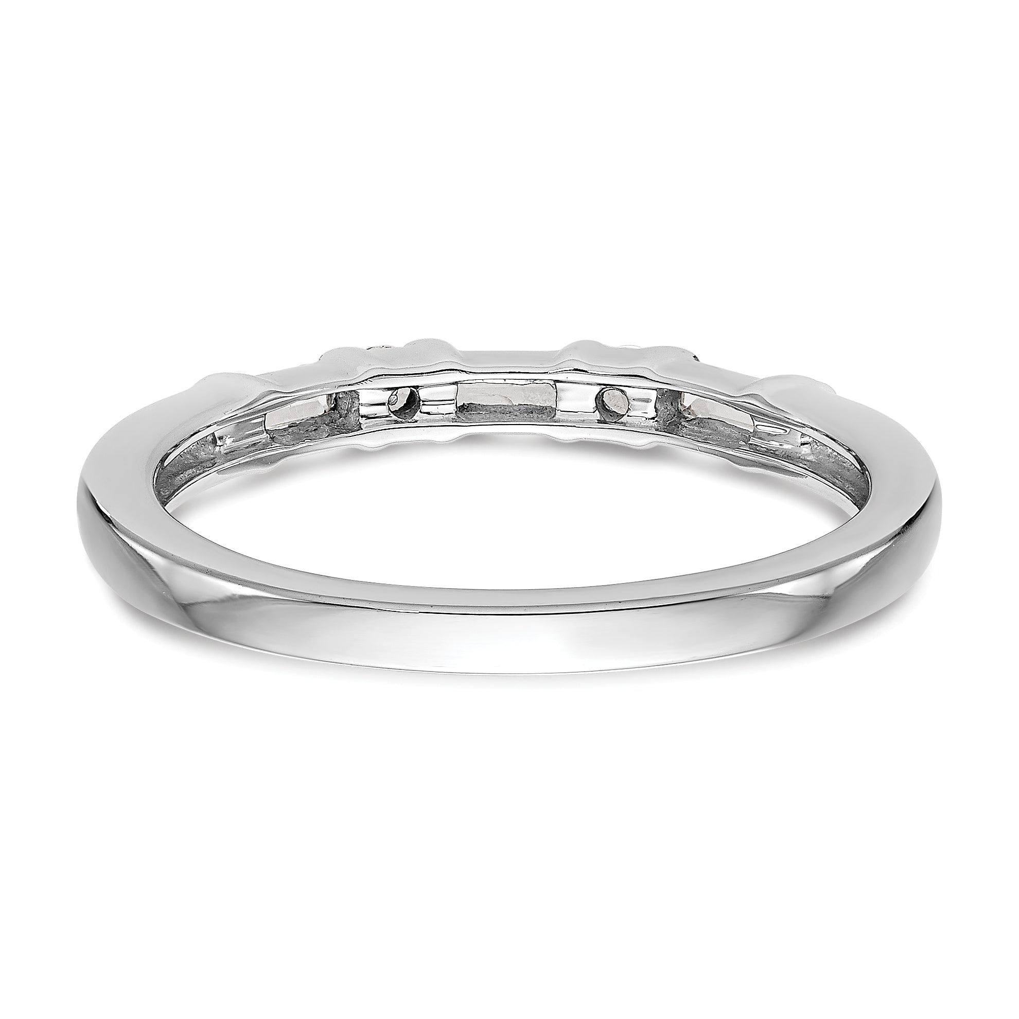 0.27ct. CZ Solid Real 14k White Gold Wedding Wedding Band Ring