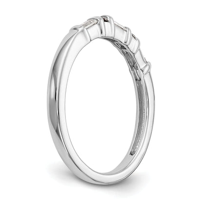 0.27ct. CZ Solid Real 14k White Gold Wedding Wedding Band Ring