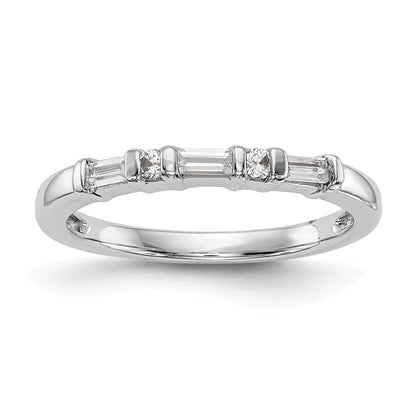 0.27ct. CZ Solid Real 14k White Gold Wedding Wedding Band Ring