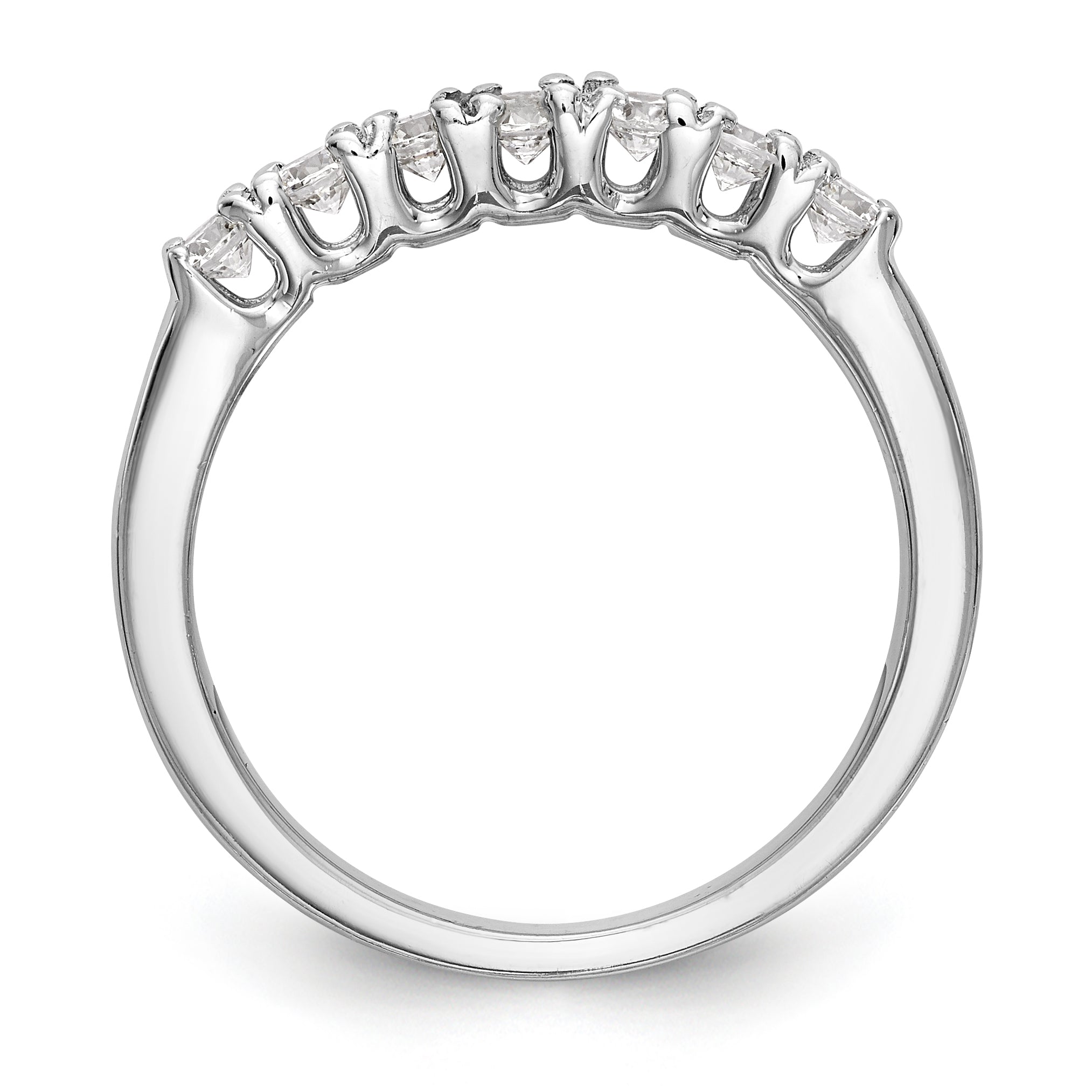0.20ct. CZ Solid Real 14k White Gold Wedding Wedding Band Ring