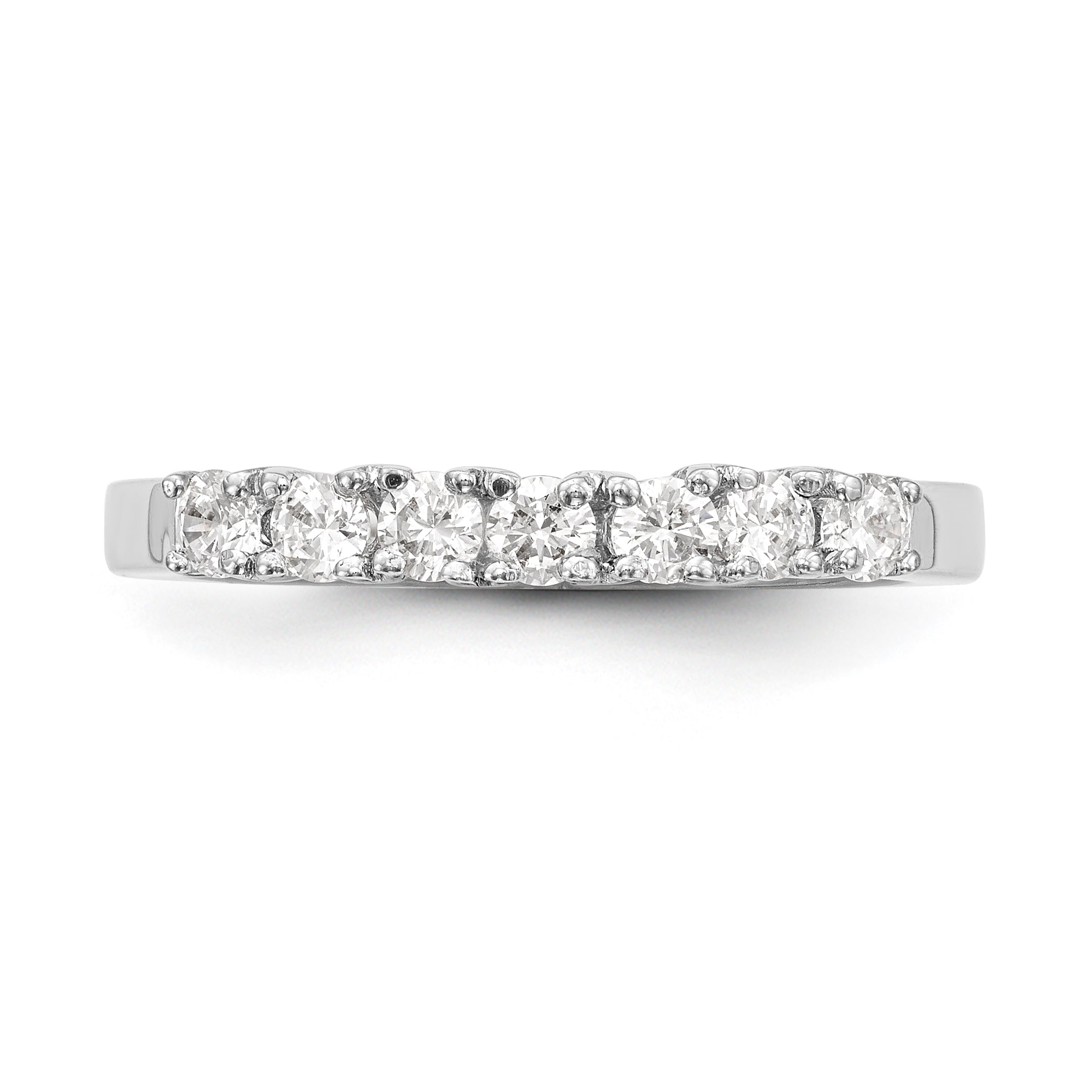0.20ct. CZ Solid Real 14k White Gold Wedding Wedding Band Ring