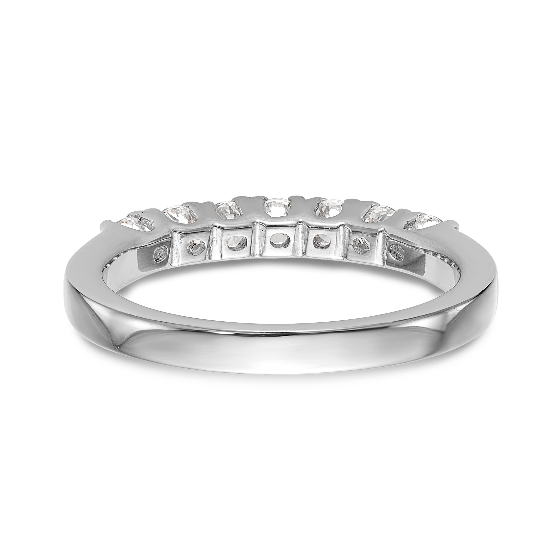 0.20ct. CZ Solid Real 14k White Gold Wedding Wedding Band Ring