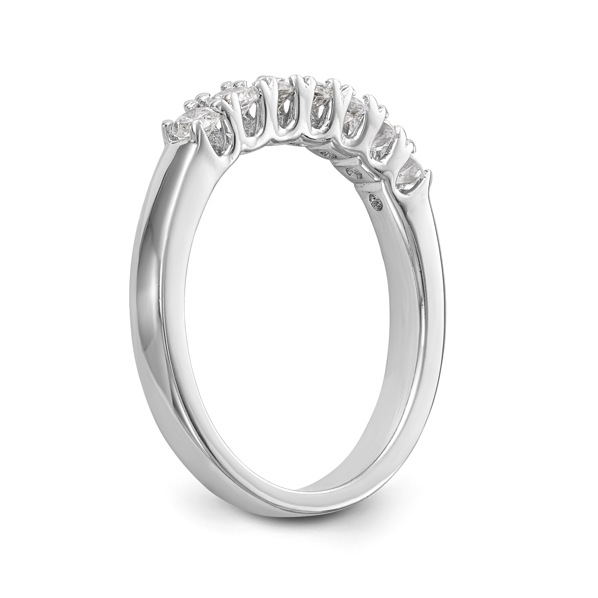 0.20ct. CZ Solid Real 14k White Gold Wedding Wedding Band Ring