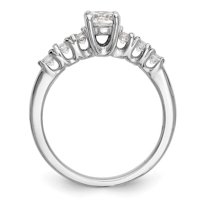 0.30ct. CZ Solid Real 14K White Gold Engagement Ring