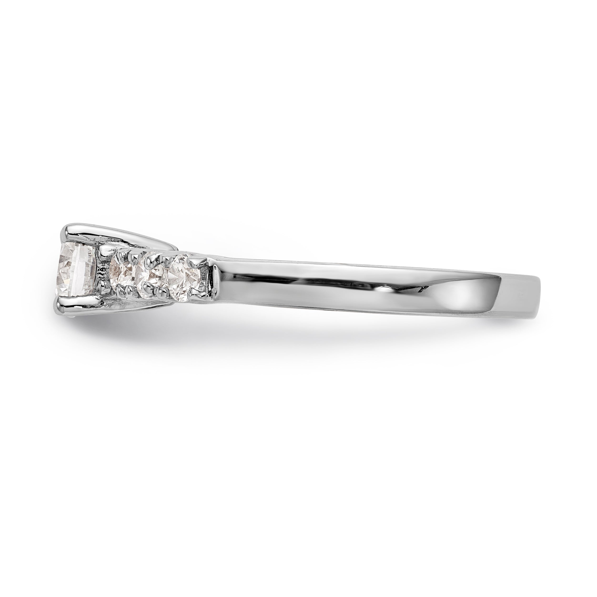 0.60ct. CZ Solid Real 14K White Gold Engagement Ring