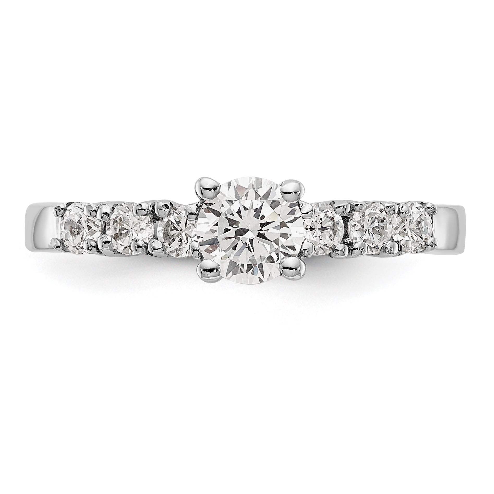 0.60ct. CZ Solid Real 14K White Gold Engagement Ring