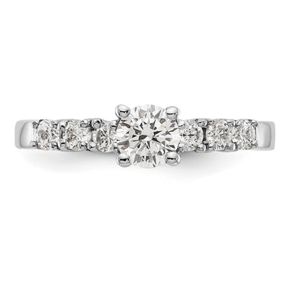 0.90ct. CZ Solid Real 14K White Gold Engagement Ring