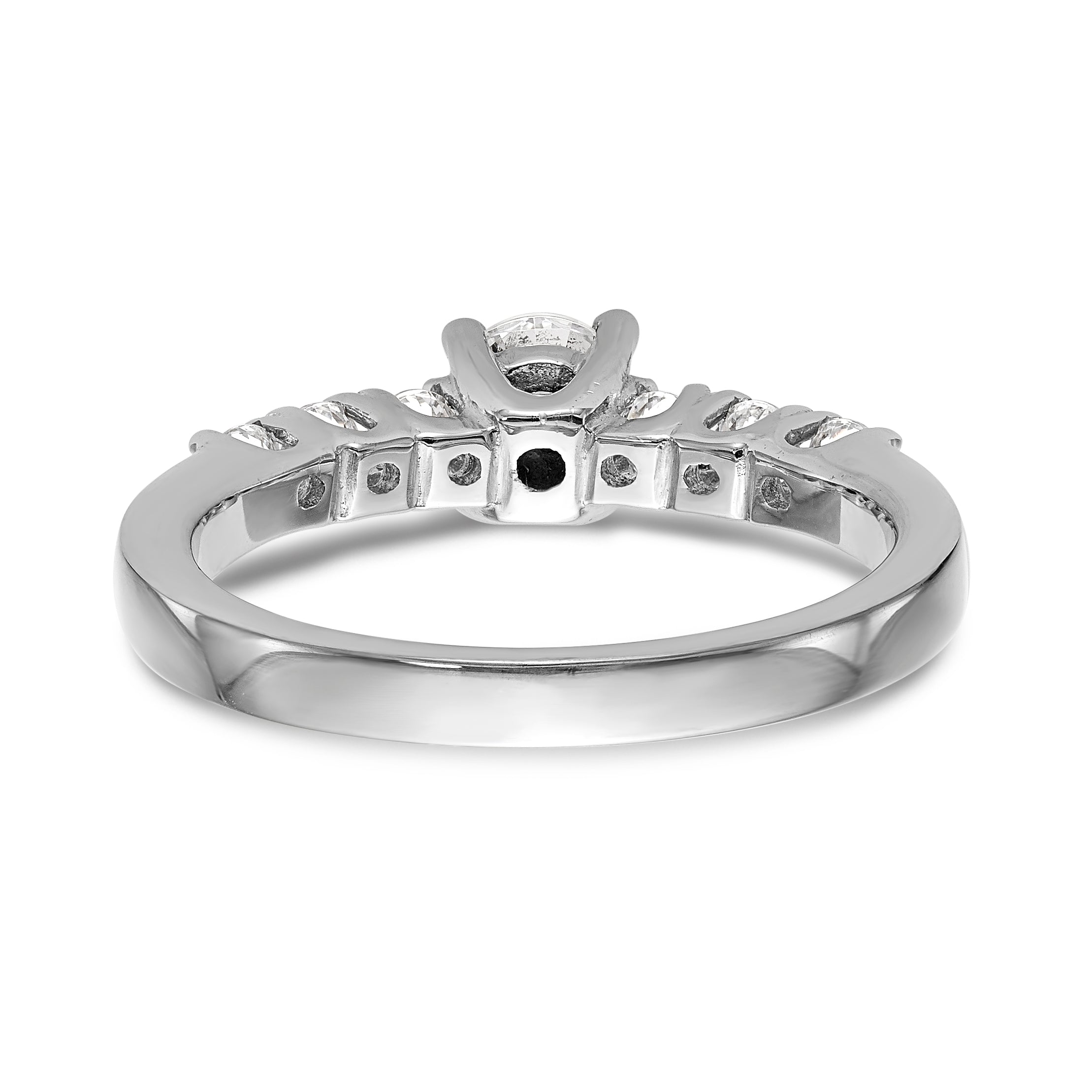 0.90ct. CZ Solid Real 14K White Gold Engagement Ring