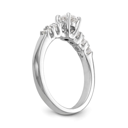 0.90ct. CZ Solid Real 14K White Gold Engagement Ring