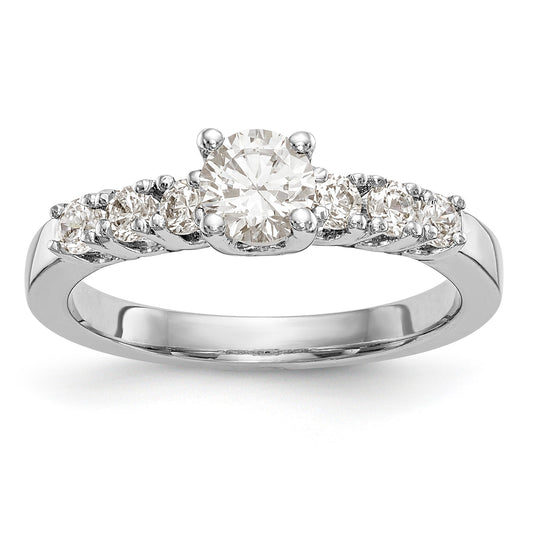 0.17ct. CZ Solid Real 14K White Gold Engagement Ring
