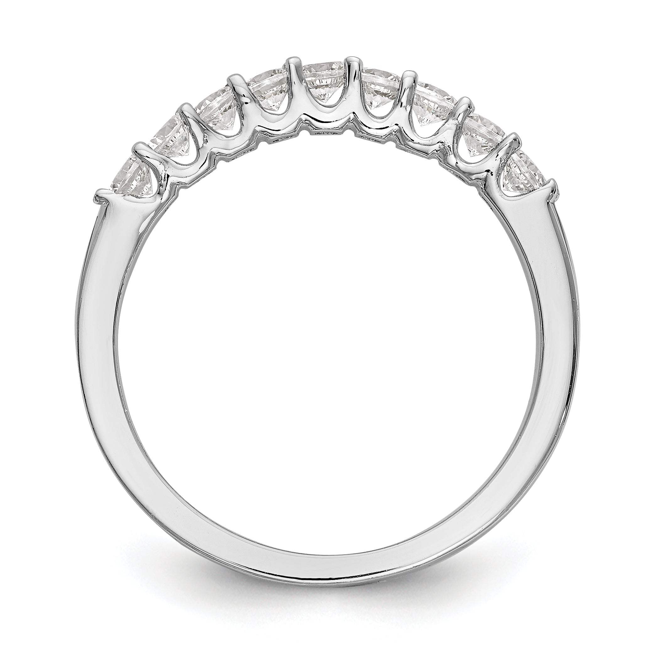 0.35ct. CZ Solid Real 14k White Gold Wedding Wedding Band Ring