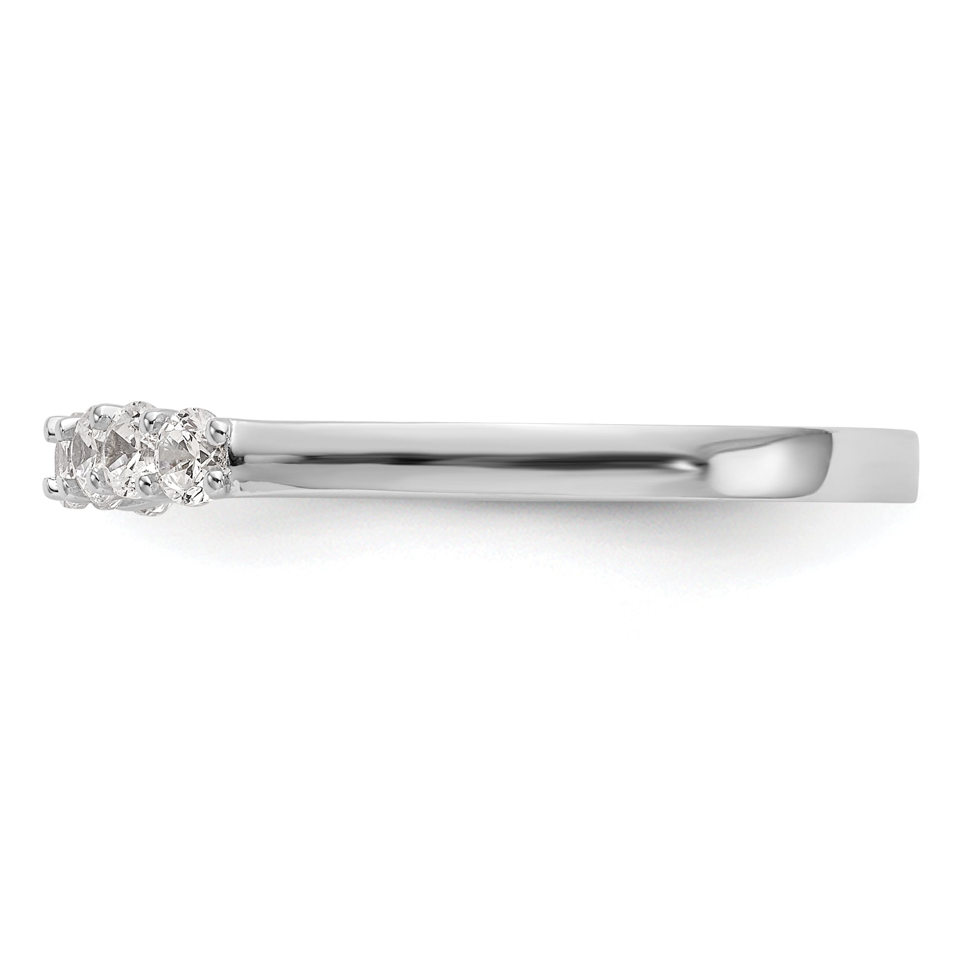 0.35ct. CZ Solid Real 14k White Gold Wedding Wedding Band Ring