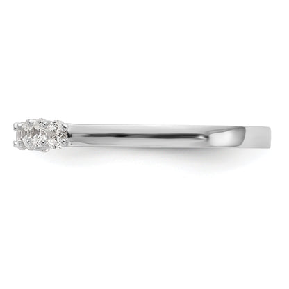 0.50ct. CZ Solid Real 14k White Gold Wedding Wedding Band Ring