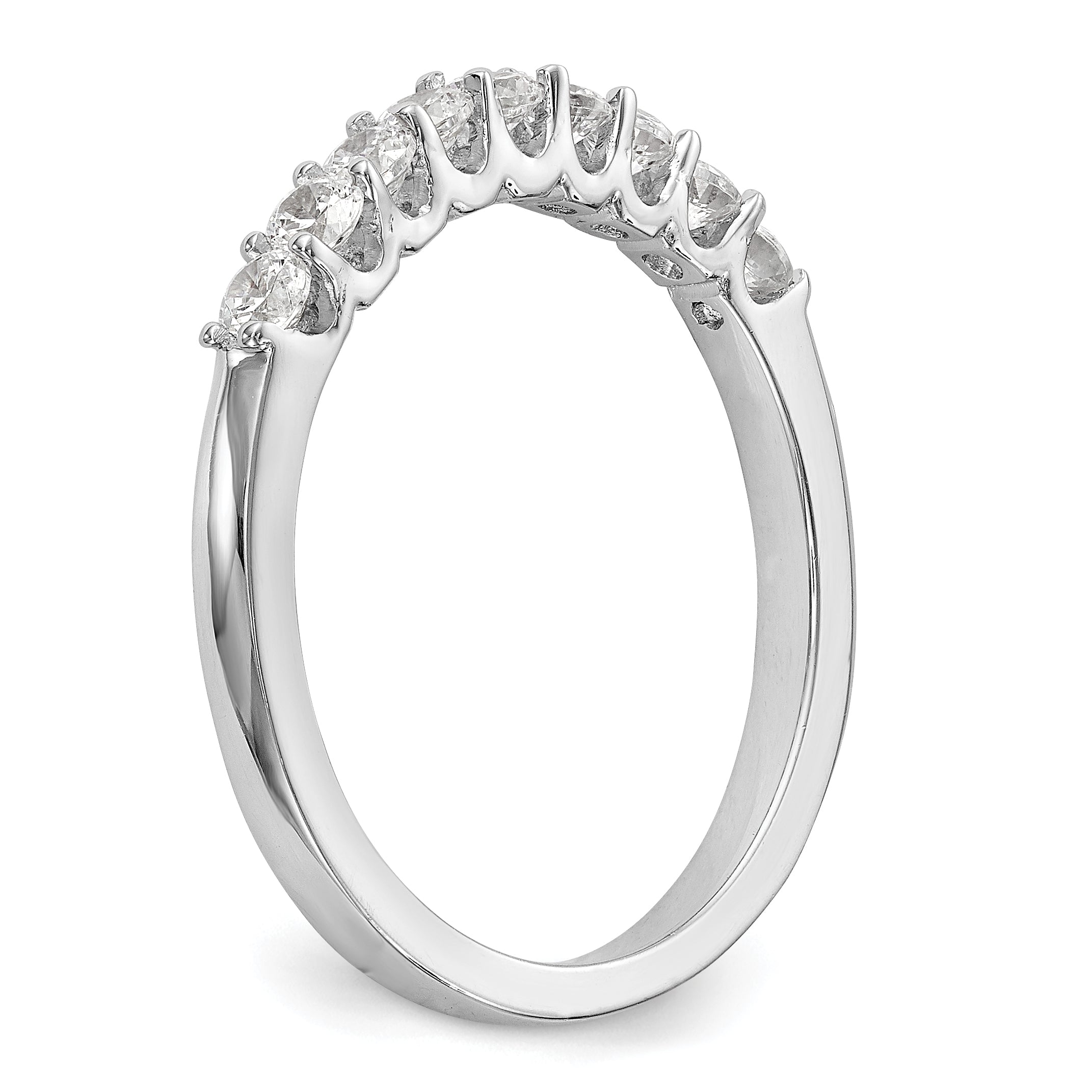 0.35ct. CZ Solid Real 14k White Gold Wedding Wedding Band Ring