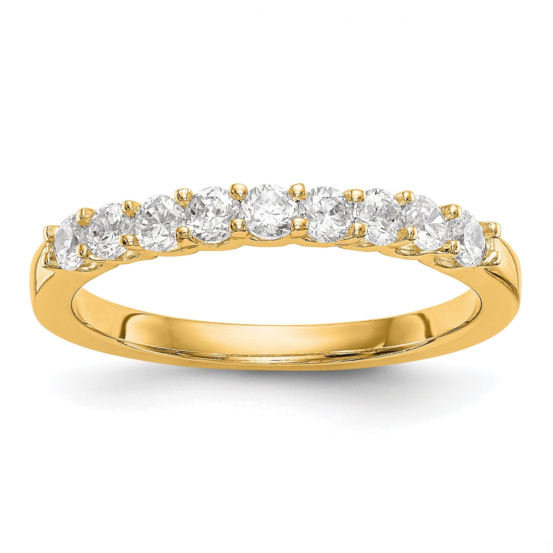 0.50ct. CZ Solid Real 14k White Gold Wedding Wedding Band Ring
