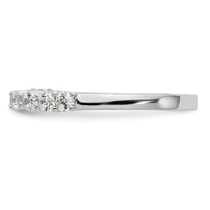 0.31ct. CZ Solid Real 14K White Gold Peg Set Engagement Ring