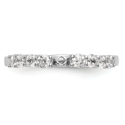 0.31ct. CZ Solid Real 14K White Gold Peg Set Engagement Ring