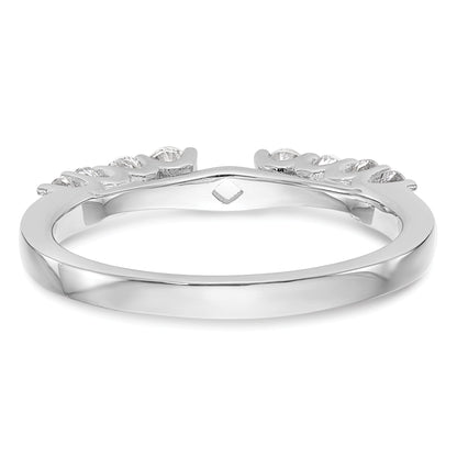 0.52ct. CZ Solid Real 14K White Gold Peg Set Engagement Ring