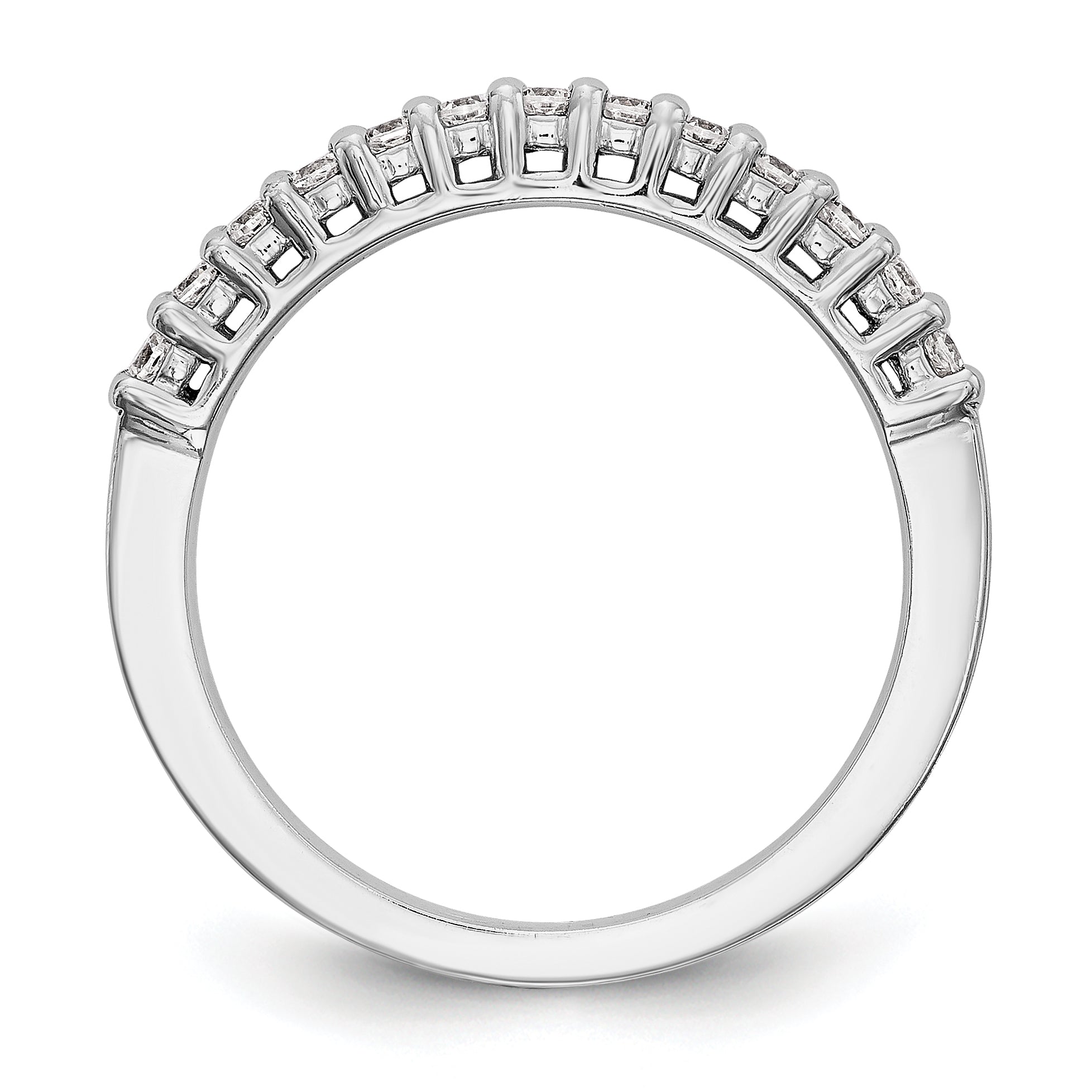 0.26ct. CZ Solid Real 14k White Gold Wedding Wedding Band Ring