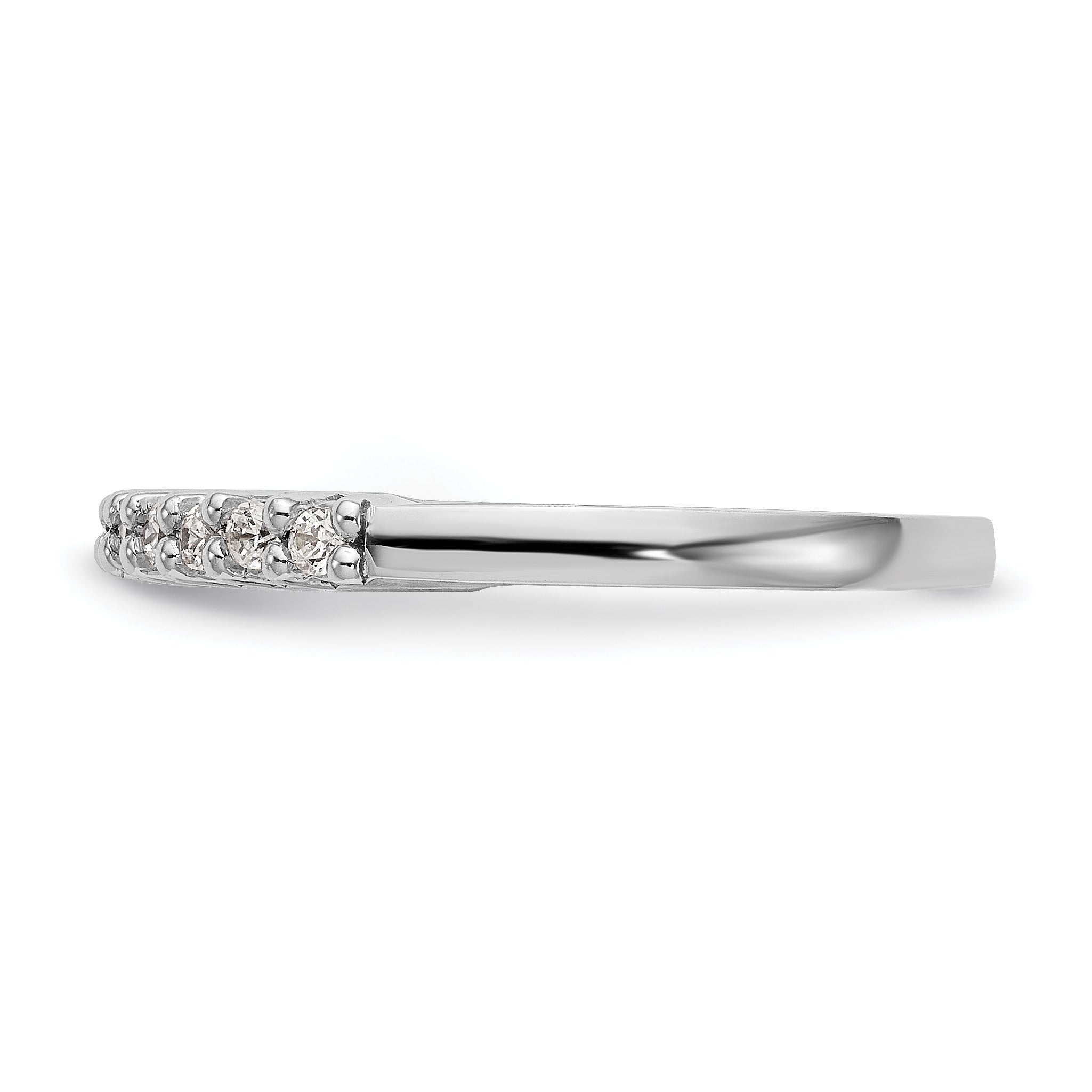 0.26ct. CZ Solid Real 14k White Gold Wedding Wedding Band Ring