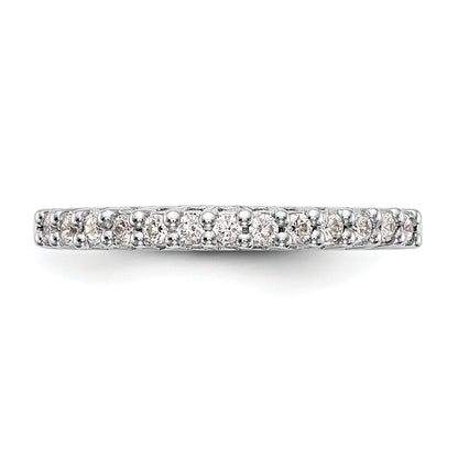 0.26ct. CZ Solid Real 14k White Gold Wedding Wedding Band Ring