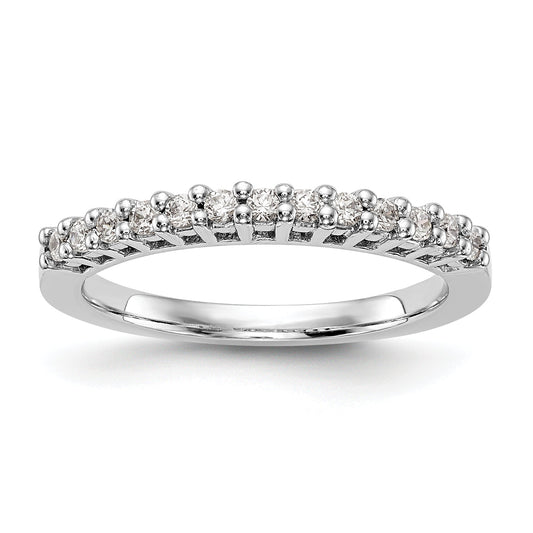 0.26ct. CZ Solid Real 14k White Gold Wedding Wedding Band Ring